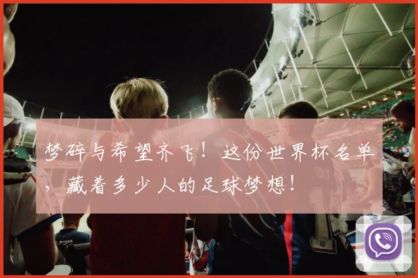 梦碎与希望齐飞！这份世界杯名单，藏着多少人的足球梦想！