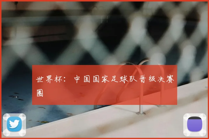 世界杯:中国国家足球队晋级决赛圈